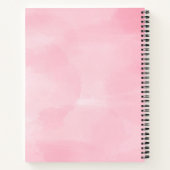 シグネチパーソナライズされたャ・ピンク ノートブック (裏面)