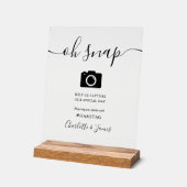 シグネチモダンャエレガントスクリプトOhスナップ アクリルサイン (傾斜)