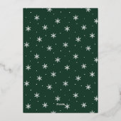 シグネチモダンャメリースクリプトの緑の写真 箔シーズンカード (裏面)