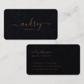 シグネチモダンャ金ゴールドシグネチャープレミアムブラック 名刺 (正面/裏面)