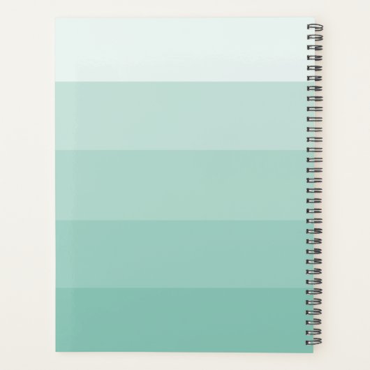 シグネチャカラーパーソナライズされたブロックアクア2024 プランナー手帳 (裏面)