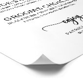 シグネチャコクエレガントテイルス結婚クリプトの署名 ポスター (角)