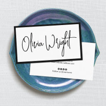 シグネチャスクはっきりしたリプト、白モダンプロフェッショナル