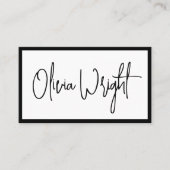 シグネチャスクはっきりしたリプト、白モダンプロフェッショナル 名刺 (正面)