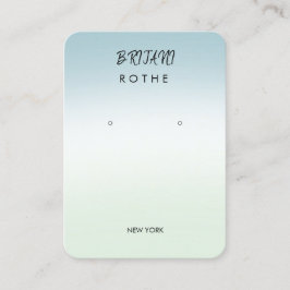 シグネチャスクリプトのグラデーションのイヤリング 名刺