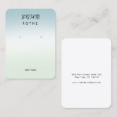 シグネチャスクリプトのグラデーションのイヤリング 名刺 (正面/裏面)