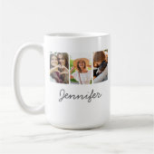 シグネチャストリップのコラージュ コーヒーマグカップ (左)