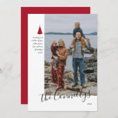 シグネチャツリー独身のフォトホリデーカード シーズンカード (正面/裏面)