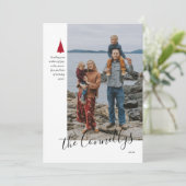 シグネチャツリー独身のフォトホリデーカード シーズンカード (スタンド正面)