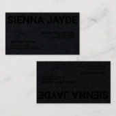 シグネチャマはっきりしたットブラックビジネスカード 名刺 (正面/裏面)