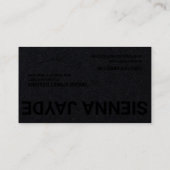 シグネチャマはっきりしたットブラックビジネスカード 名刺 (裏面)