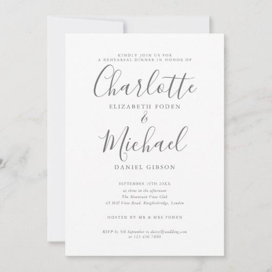 シグネチャリハモダンーサルディナー 招待状 (正面)