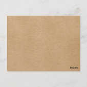 シグネチャーウェディング日付クラフト素朴カードを保存 ポストカード (裏面)