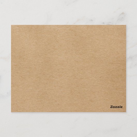 シグネチャーウェディング日付クラフト素朴カードを保存 ポストカード (裏面)