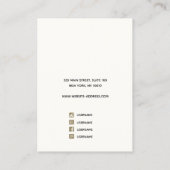 シグネチャーエレガントスクリプトのグラデーションのイヤリング表示 名刺 (裏面)