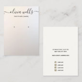 シグネチャーエレガントスクリプトのグラデーションのイヤリング表示 名刺 (正面/裏面)