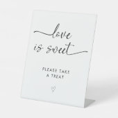 シグネチャーエレガントスクリプトの愛は甘い恩恵である 台座サイン (正面)