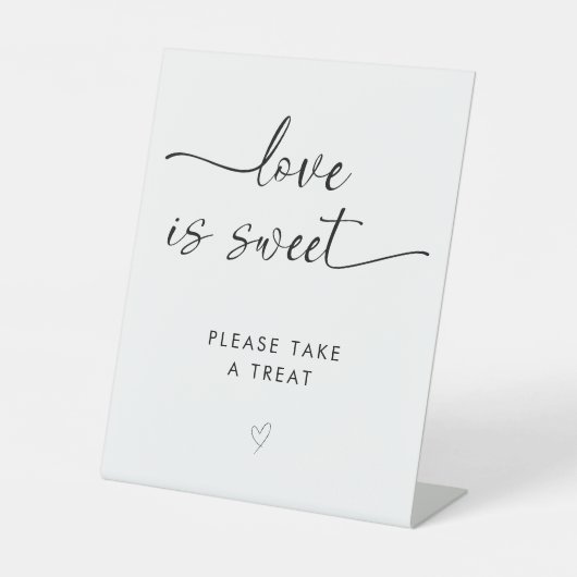 シグネチャーエレガントスクリプトの愛は甘い恩恵である 台座サイン (正面)