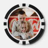 シグネチャーカクテルに最適なカスタムウェディング ポーカーチップ (正面)