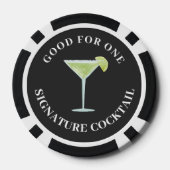 シグネチャーカクテルに最適なカスタムウェディング ポーカーチップ (裏面)