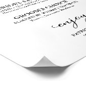 シグネチャーカクテルエレガントなウェディングサイン ポスター (角)