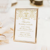 シグネチャーカクテルエレガント金ゴールドヴィンテージウェディング