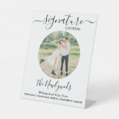 シグネチャーカクテルカスタムフォトズ結婚ドリンクバー 台座サイン (正面)