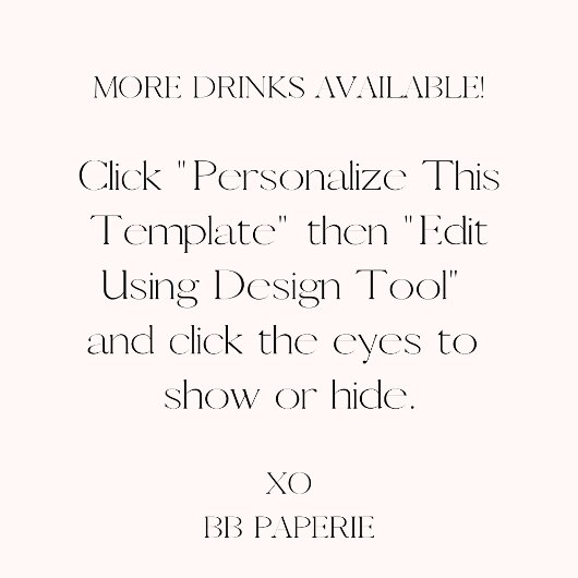 シグネチャーカクテルクラシック書道オールドマネー ポスター