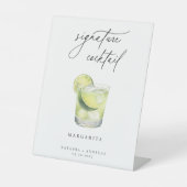 シグネチャーカクテルコンテンポラリーペデスタル標識 台座サイン (正面)