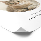 シグネチャーカクテルサインペットフォトエレガントな結婚式 ポスター (角)