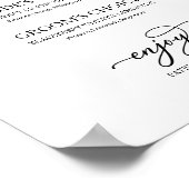 シグネチャーカクテルシックブラックスクリプト ポスター (角)