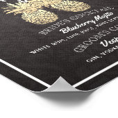 シグネチャーカクテルドリンク結婚メニューのデコールポスター ポスター (角)