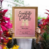 シグネチャーカクテルドリンク結婚メニューのデコールポスター ポスター