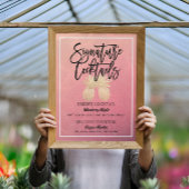 シグネチャーカクテルドリンク結婚メニューのデコールポスター ポスター