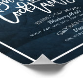 シグネチャーカクテルドリンク結婚メニューのデコールポスター ポスター (角)