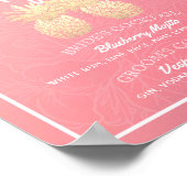 シグネチャーカクテルドリンク結婚メニューのデコールポスター ポスター (角)