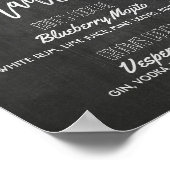 シグネチャーカクテルドリンク結婚メニューの装飾サイン ポスター (角)