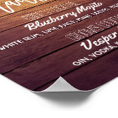 シグネチャーカクテルドリンク結婚メニューの装飾サイン ポスター (角)