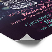 シグネチャーカクテルドリンク結婚メニューの装飾サイン ポスター (角)