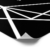 シグネチャーカクテルバーサイン結婚ジオメトリック ポスター (角)