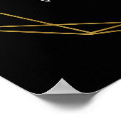 シグネチャーカクテルバーサイン結婚ジオメトリック ポスター (角)