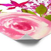 シグネチャーカクテルバーサイン結婚ジオメトリック ポスター (角)