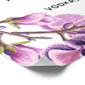 シグネチャーカクテルバーサイン結婚パープル ポスター (角)