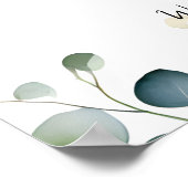 シグネチャーカクテルバー結婚ユーカリ徴候 ポスター (角)