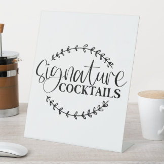 シグネチャーカクテルペデスタルサイン 台座サイン