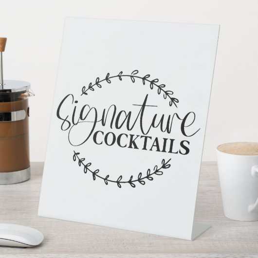 シグネチャーカクテルペデスタルサイン 台座サイン (インサイチュ)