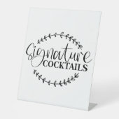 シグネチャーカクテルペデスタルサイン 台座サイン (正面)