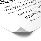 シグネチャーカクテルポスター署名 |ブラックスクリプト ポスター (角)