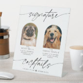 シグネチャーカクテルモダンペットの写真 台座サイン (インサイチュ)