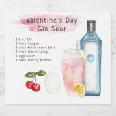 シグネチャーカクテルレシピ結婚式の引き出物ラベル リキュールボトルラベル (シングルラベル)